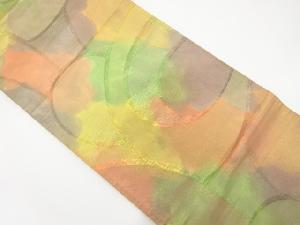 アンティーク　抽象模様織り出し暈し袋帯（材料）